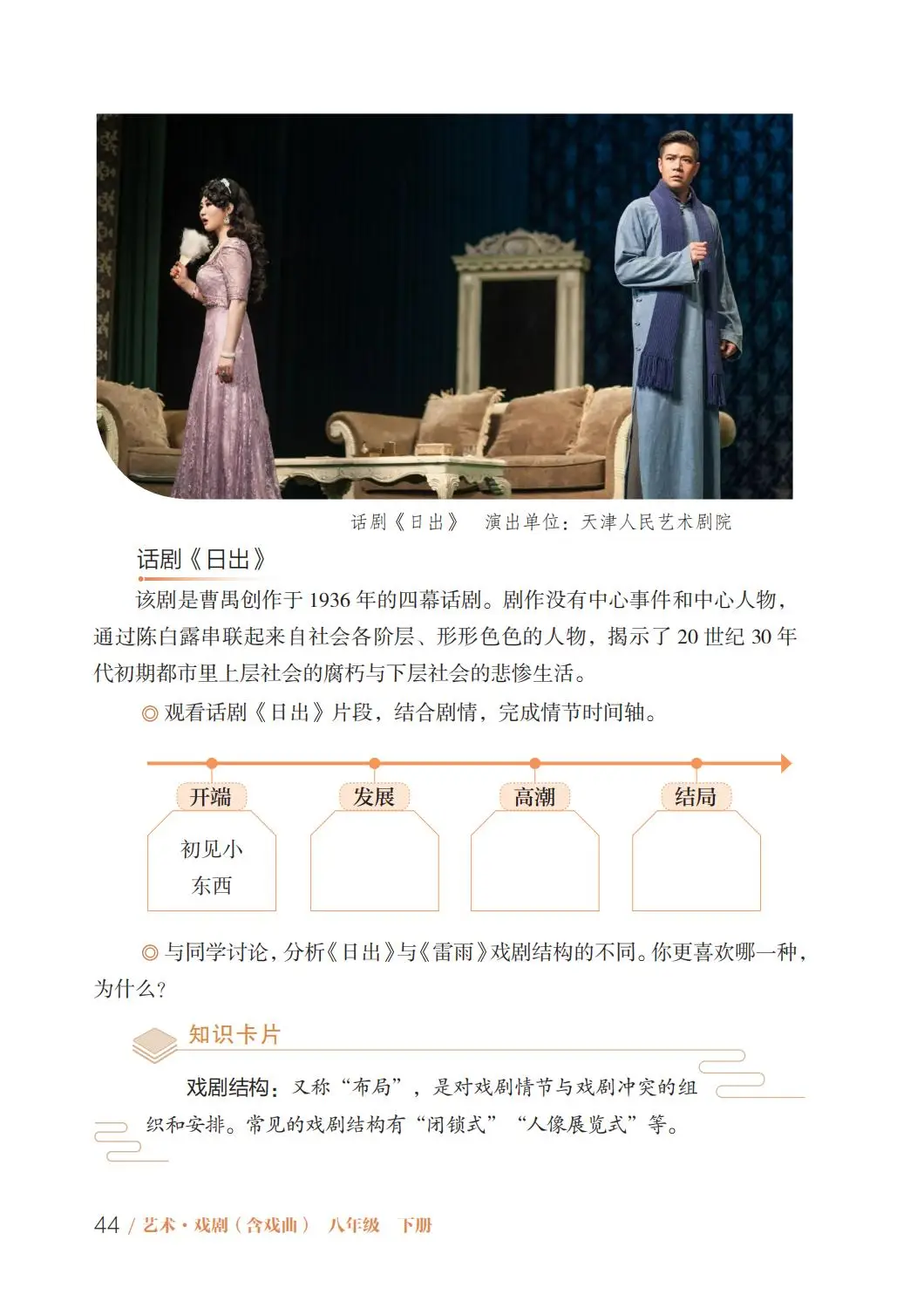 2026魯教版八年級戲劇(下冊)電子課本(PDF版新教材)